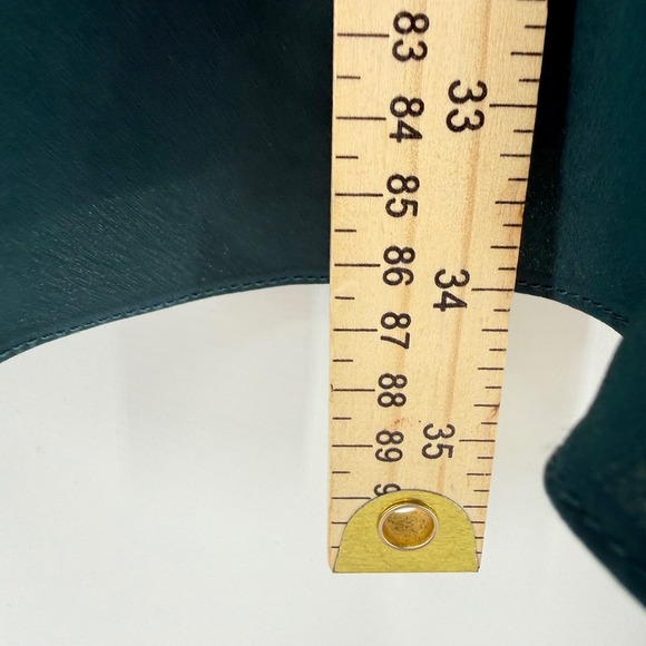 Lulus Emerald Green Satin Wrap Mini Dress Long Sleeve Tie Waist Ruffle XL - Picture 6 of 8